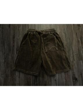 YoungLA Brown Corduroy Shorts Men's Sz S Drawstring Elastic